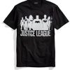 Silhouettes DC Comics Justice League Men's Graphic Black T-Shirt