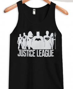 Silhouettes DC Comics Justice League Men's Graphic Black Tank Top