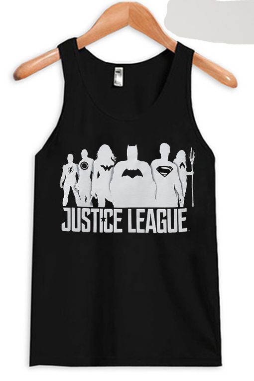 Silhouettes DC Comics Justice League Men's Graphic Black Tank Top