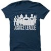 Silhouettes DC Comics Justice League Men's Graphic Blue Navy Shirts