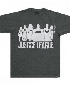 Silhouettes DC Comics Justice League Men's Graphic Grey Shirts