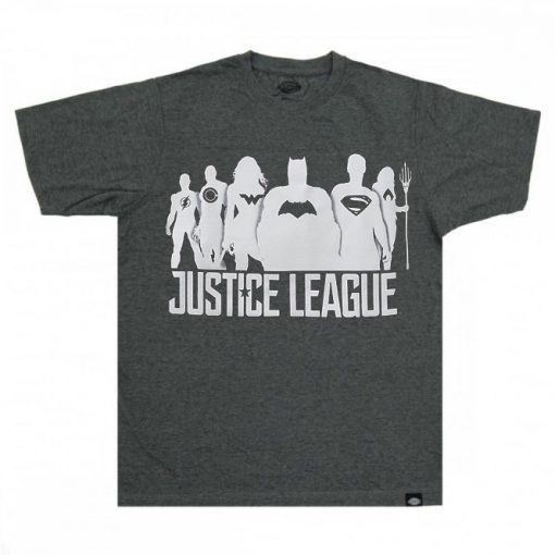 Silhouettes DC Comics Justice League Men's Graphic Grey Shirts