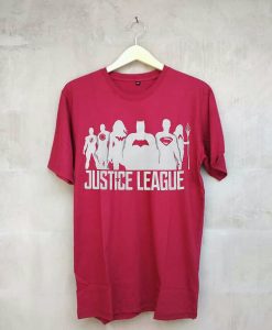 Silhouettes DC Comics Justice League Men's Graphic Maroon