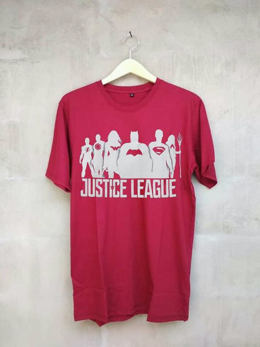 Silhouettes DC Comics Justice League Men's Graphic Maroon