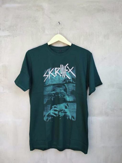 Skrillex Blue Navy Green T Shirt