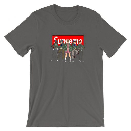 Stranger Things Supreme shoft grey t shirts