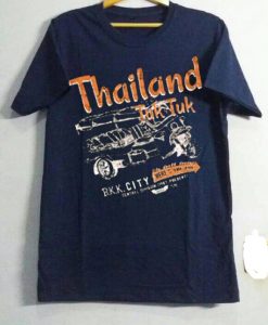 Thailand Tuk Tuk Blue Naval T Shirt