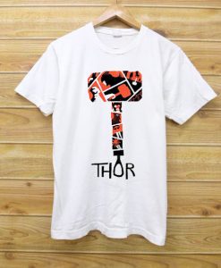 Thor Hammer Anime Whie T-shirt
