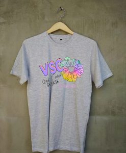 VSCO Girl SKSKSK Scrunchie Tshirt Grey