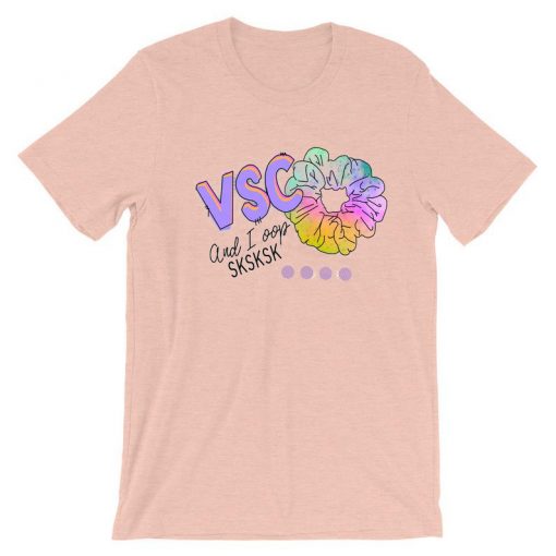VSCO Girl SKSKSK Scrunchie Tshirt Pink