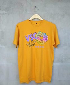 VSCO Girl SKSKSK Scrunchie Tshirt Yellow