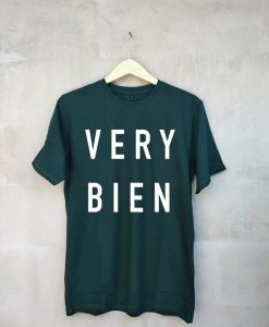 Very Bien unisex green tshirts