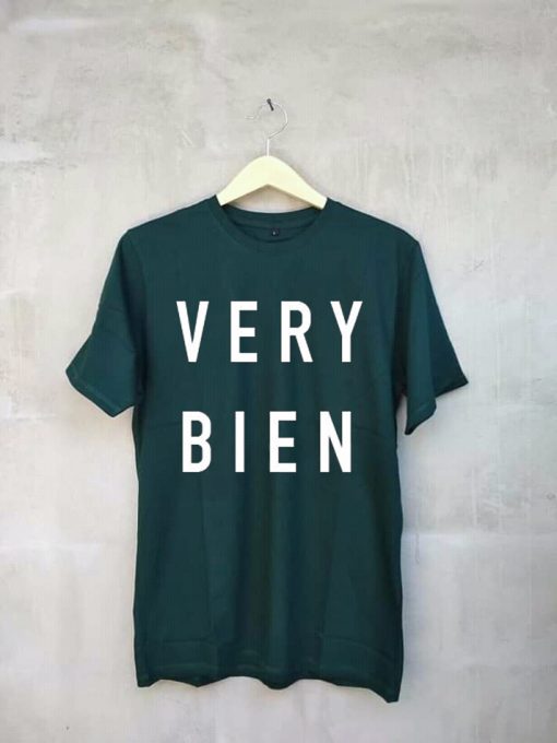 Very Bien unisex green tshirts