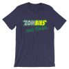 Zombies Eat Flesh Unisex purple T shirts