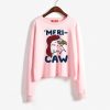 merry claw woman pink crop sweatshirts