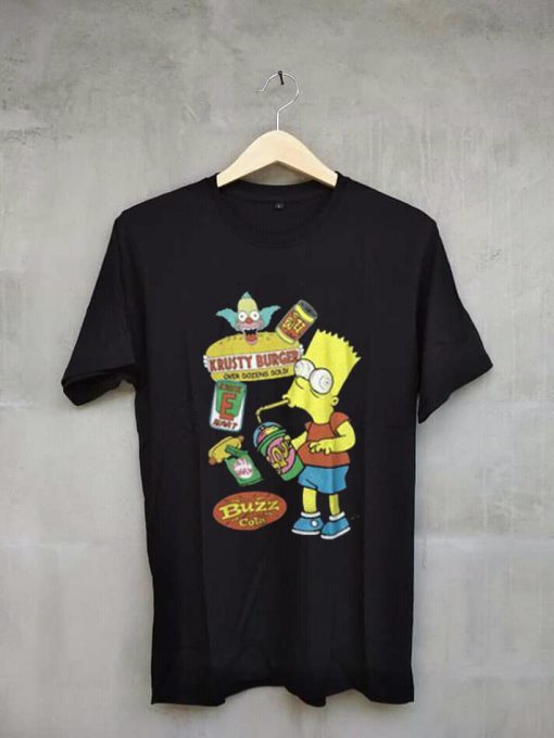 the Simpson Bart Junk Food Black Shirts T Shirt