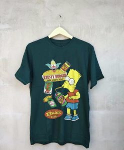 the Simpson Bart Junk Food Green T Shirt