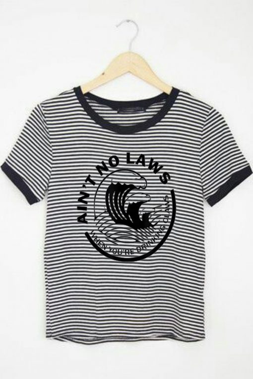 Ain't no law zebra ringer female tees