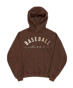 Baseball All Day brown hoodie