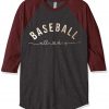 Baseball All Day grey brown sleeves raglan Tshirts