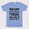 Dear Math Blue SeaT shirts