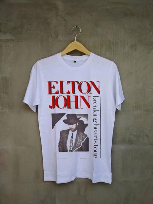 Elton John Breaking Hearts whiteT Shirt