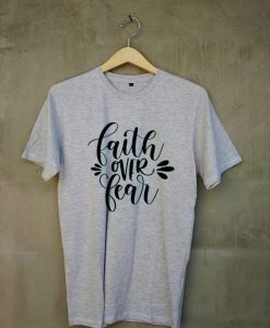 FAITH FEAR grey t shirts