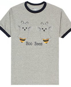 Funny BOO BEES Helloween ringer grey t shirts