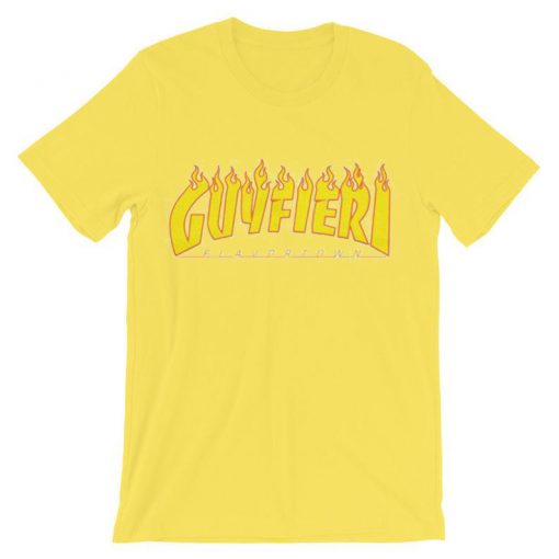 Guy Fieri X Thrasher yellow t shirts