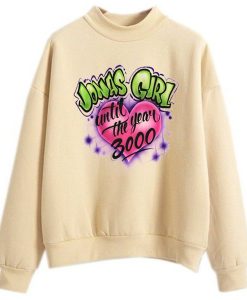 Jonas Girl Custom Airbrushed Cream sweatshirts