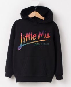 Little Mix Rainbow World Tour Music 2019 Gig Sparkle Black Hoodie