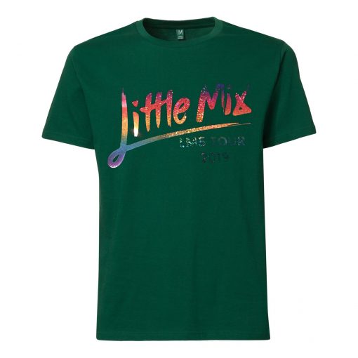 Little Mix Rainbow World Tour Music 2019 Gig Sparkle Green tees