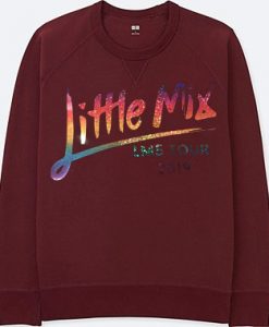 Little Mix Rainbow World Tour Music 2019 Gig Sparkle Maroon Sweatshirts