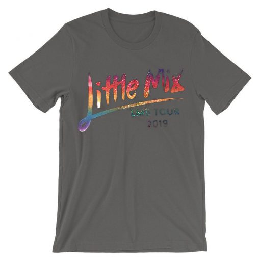 Little Mix Rainbow World Tour Music 2019 Gig Sparkle shoft grey tees
