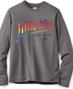 Little Mix T shirt Rainbow World Tour Music 2019 Gig Sparkle Tshirt Grey