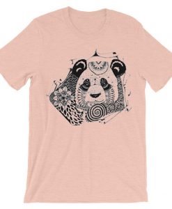 Mandala Panda pink T-shirt