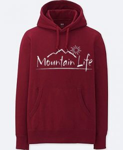 Mountain Life Maroon Hoodie