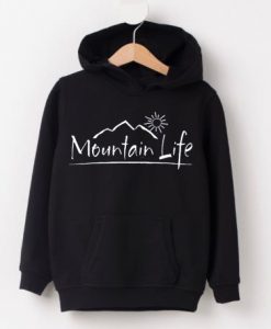 Mountain Life black hoodie