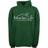 Mountain Life green hoodie