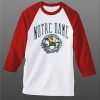 NORTE DAME White Red Sleeves Raglan t shirts