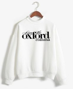 Oxford Comma White Sweatshirts