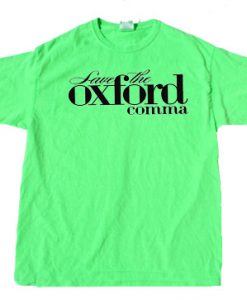 Oxford Comma green tshirts