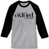 Oxford Comma grey black sleeves raglan t shirts