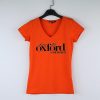 Oxford Comma orange v neck t shirts