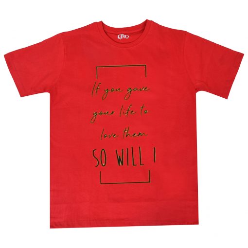 So Will I red t shirts