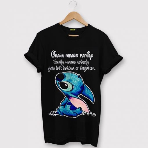 T shirt Ohana Means Family black tees