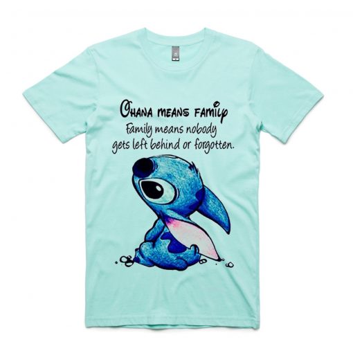 T shirt Ohana Means Family blue sky tees