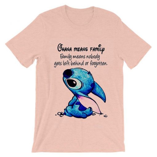 T shirt Ohana Means Family pink tees