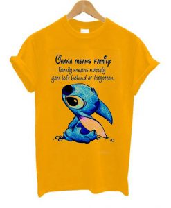 T shirt Ohana Means Family yellow tees