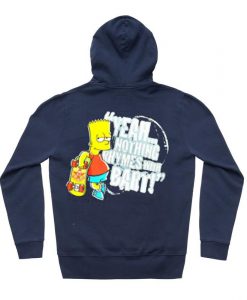 The Simpsons Bart Blue Navy Back Hoodie